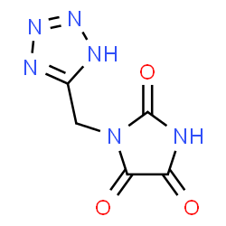 ChemSpider 2D Image | 1-(1H-Tetrazol-5-ylmethyl)-2,4,5-imidazolidinetrione | C5H4N6O3