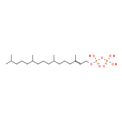 ChemSpider 2D Image | 3,7,11,15-Tetramethyl-2-hexadecen-1-yl trihydrogen diphosphate | C20H42O7P2