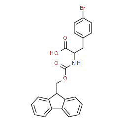 ChemSpider 2D Image | 4-Bromo-N-[(9H-fluoren-9-ylmethoxy)carbonyl]phenylalanine | C24H20BrNO4