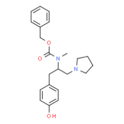 ChemSpider 2D Image | Benzyl [1-(4-hydroxyphenyl)-3-(1-pyrrolidinyl)-2-propanyl]methylcarbamate | C22H28N2O3