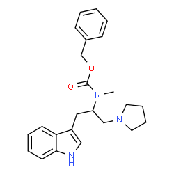 ChemSpider 2D Image | Benzyl [1-(1H-indol-3-yl)-3-(1-pyrrolidinyl)-2-propanyl]methylcarbamate | C24H29N3O2