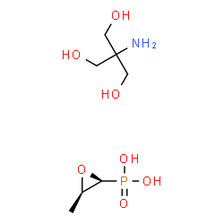 ChemSpider 2D Image | [(2S,3R)-3-Methyl-2-oxiranyl]phosphonic acid - 2-amino-2-(hydroxymethyl)-1,3-propanediol (1:1) | C7H18NO7P