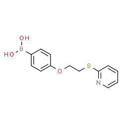 ChemSpider 2D Image | {4-[2-(2-Pyridinylsulfanyl)ethoxy]phenyl}boronic acid | C13H14BNO3S