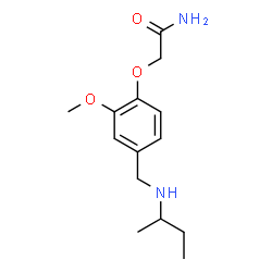 ChemSpider 2D Image | 2-{4-[(sec-Butylamino)methyl]-2-methoxyphenoxy}acetamide | C14H22N2O3