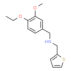 ChemSpider 2D Image | 1-(4-Ethoxy-3-methoxyphenyl)-N-(2-thienylmethyl)methanamine | C15H19NO2S