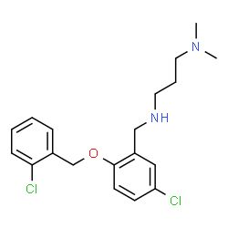 ChemSpider 2D Image | N'-{5-Chloro-2-[(2-chlorobenzyl)oxy]benzyl}-N,N-dimethyl-1,3-propanediamine | C19H24Cl2N2O