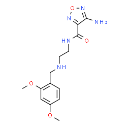 ChemSpider 2D Image | 4-Amino-N-{2-[(2,4-dimethoxybenzyl)amino]ethyl}-1,2,5-oxadiazole-3-carboxamide | C14H19N5O4
