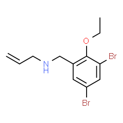 ChemSpider 2D Image | N-(3,5-Dibromo-2-ethoxybenzyl)-2-propen-1-amine | C12H15Br2NO