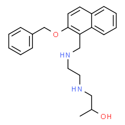 ChemSpider 2D Image | 1-{[2-({[2-(Benzyloxy)-1-naphthyl]methyl}amino)ethyl]amino}-2-propanol | C23H28N2O2