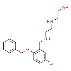 ChemSpider 2D Image | 2-[(2-{[2-(Benzyloxy)-5-bromobenzyl]amino}ethyl)amino]ethanol | C18H23BrN2O2