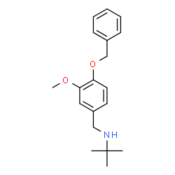 ChemSpider 2D Image | N-[4-(Benzyloxy)-3-methoxybenzyl]-2-methyl-2-propanamine | C19H25NO2