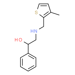 ChemSpider 2D Image | 2-{[(3-Methyl-2-thienyl)methyl]amino}-1-phenylethanol | C14H17NOS