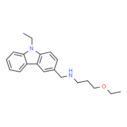 ChemSpider 2D Image | (3-Ethoxy-propyl)-(9-ethyl-9H-carbazol-3-ylmethyl)-amine | C20H26N2O