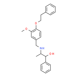 ChemSpider 2D Image | 2-{[3-Methoxy-4-(2-phenylethoxy)benzyl]amino}-1-phenyl-1-propanol | C25H29NO3