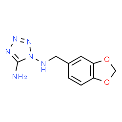 ChemSpider 2D Image | N~1~-(1,3-Benzodioxol-5-ylmethyl)-1H-tetrazole-1,5-diamine | C9H10N6O2