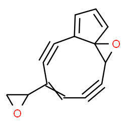 ChemSpider 2D Image | 7-(2-Oxiranyl)-5,6,9,10-tetradehydro-10aH-cyclopenta[1,9]cyclonona[1,2-b]oxirene | C14H8O2