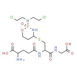 ChemSpider 2D Image | gamma-Glutamyl-S-{2-[bis(2-chloroethyl)amino]-2-oxido-1,3,2-oxazaphosphinan-4-yl}cysteinylglycine | C17H30Cl2N5O8PS