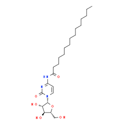 ChemSpider 2D Image | 1-(beta-D-Arabinofuranosyl)-4-(pentadecanoylamino)-2(1H)-pyrimidinone | C24H41N3O6