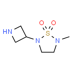 ChemSpider 2D Image | 2-(3-Azetidinyl)-5-methyl-1,2,5-thiadiazolidine 1,1-dioxide | C6H13N3O2S