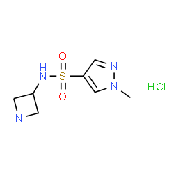 ChemSpider 2D Image | N-(3-Azetidinyl)-1-methyl-1H-pyrazole-4-sulfonamide hydrochloride (1:1) | C7H13ClN4O2S