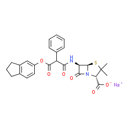 ChemSpider 2D Image | Carbenicillin indanyl sodium | C26H25N2NaO6S