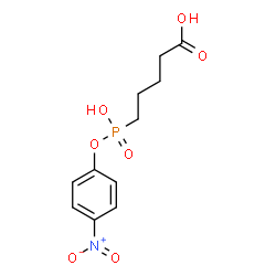 ChemSpider 2D Image | 5-[Hydroxy(4-nitrophenoxy)phosphoryl]pentanoic acid | C11H14NO7P