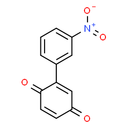 ChemSpider 2D Image | 2-(3-Nitrophenyl)-1,4-benzoquinone | C12H7NO4