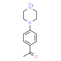 ChemSpider 2D Image | 4-(4-Acetylphenyl)piperazin-1-ium | C12H17N2O
