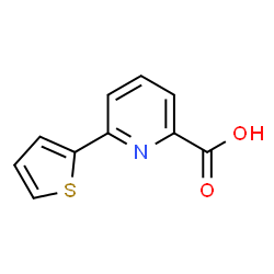 ChemSpider 2D Image | 6-Thien-2-ylpyridine-2-carboxylic acid | C10H7NO2S