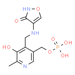 ChemSpider 2D Image | PMP-HYDROXYISOXAZOLE, PYRIDOXAMINE-5-PHOSPHATE-HYDROXYISOXAZOLE | C11H14N3O7P