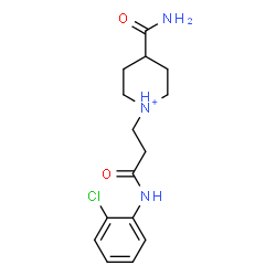 ChemSpider 2D Image | 4-Carbamoyl-1-{3-[(2-chlorophenyl)amino]-3-oxopropyl}piperidinium | C15H21ClN3O2