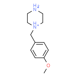 ChemSpider 2D Image | 1-(4-Methoxybenzyl)piperazinediium | C12H20N2O