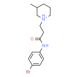 ChemSpider 2D Image | 1-{3-[(4-Bromophenyl)amino]-3-oxopropyl}-3-methylpiperidinium | C15H22BrN2O