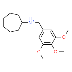 ChemSpider 2D Image | N-(3,4,5-Trimethoxybenzyl)cycloheptanaminium | C17H28NO3