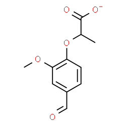 ChemSpider 2D Image | 2-(4-Formyl-2-methoxyphenoxy)propanoate | C11H11O5