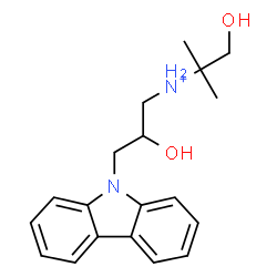 ChemSpider 2D Image | 3-(9H-Carbazol-9-yl)-2-hydroxy-N-(1-hydroxy-2-methyl-2-propanyl)-1-propanaminium | C19H25N2O2