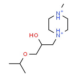 ChemSpider 2D Image | 1-(2-Hydroxy-3-isopropoxypropyl)-4-methylpiperazinediium | C11H26N2O2