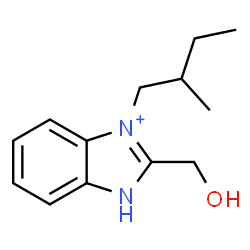 ChemSpider 2D Image | 2-(Hydroxymethyl)-3-(2-methylbutyl)-1H-benzimidazol-3-ium | C13H19N2O