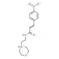 ChemSpider 2D Image | 4-(2-{[3-(4-Nitrophenyl)acryloyl]amino}ethyl)morpholin-4-ium | C15H20N3O4