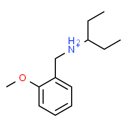 ChemSpider 2D Image | N-(2-Methoxybenzyl)-3-pentanaminium | C13H22NO