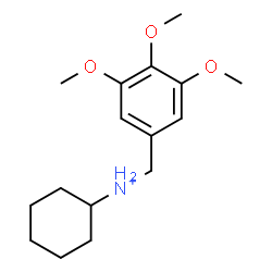 ChemSpider 2D Image | N-(3,4,5-Trimethoxybenzyl)cyclohexanaminium | C16H26NO3