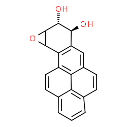 ChemSpider 2D Image | (7S,8R)-7,8,8a,9a-Tetrahydrobenzo[1,12]tetrapheno[10,11-b]oxirene-7,8-diol | C20H14O3