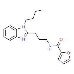 ChemSpider 2D Image | N-[3-(1-Butyl-1H-benzimidazol-2-yl)propyl]-2-furamide | C19H23N3O2