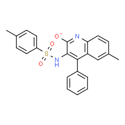 ChemSpider 2D Image | 6-Methyl-3-{[(4-methylphenyl)sulfonyl]amino}-4-phenyl-2-quinolinolate | C23H19N2O3S