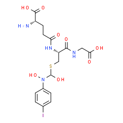 ChemSpider 2D Image | L-gamma-Glutamyl-S-{hydroxy[hydroxy(4-iodophenyl)amino]methyl}-L-cysteinylglycine | C17H23IN4O8S