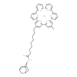 ChemSpider 2D Image | [2,2'-Bipyridine]-4-nonanamide, 4'-methyl-N-tricyclo[3.3.1.1~3,7~]dec-2-yl-, compd. with 2,2'-bipyridine, ruthenium salt (1:2:1) | C50H57N7ORu