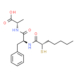 ChemSpider 2D Image | N-[(2R)-2-Sulfanylheptanoyl]-L-phenylalanyl-L-alanine | C19H28N2O4S