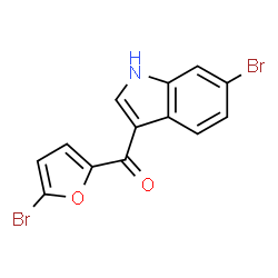 ChemSpider 2D Image | (5-Bromo-2-furyl)(6-bromo-1H-indol-3-yl)methanone | C13H7Br2NO2