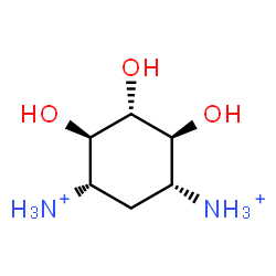 ChemSpider 2D Image | (1R,3S,4R,5r,6S)-4,5,6-Trihydroxy-1,3-cyclohexanediaminium | C6H16N2O3