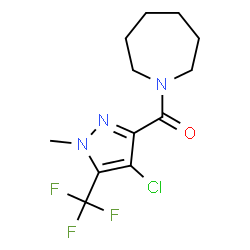 ChemSpider 2D Image | 1-Azepanyl[4-chloro-1-methyl-5-(trifluoromethyl)-1H-pyrazol-3-yl]methanone | C12H15ClF3N3O